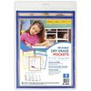 C-Line Products Reusable Dry Erase Pockets, 9 x 12, Assorted Primary Colors, PK5 40630